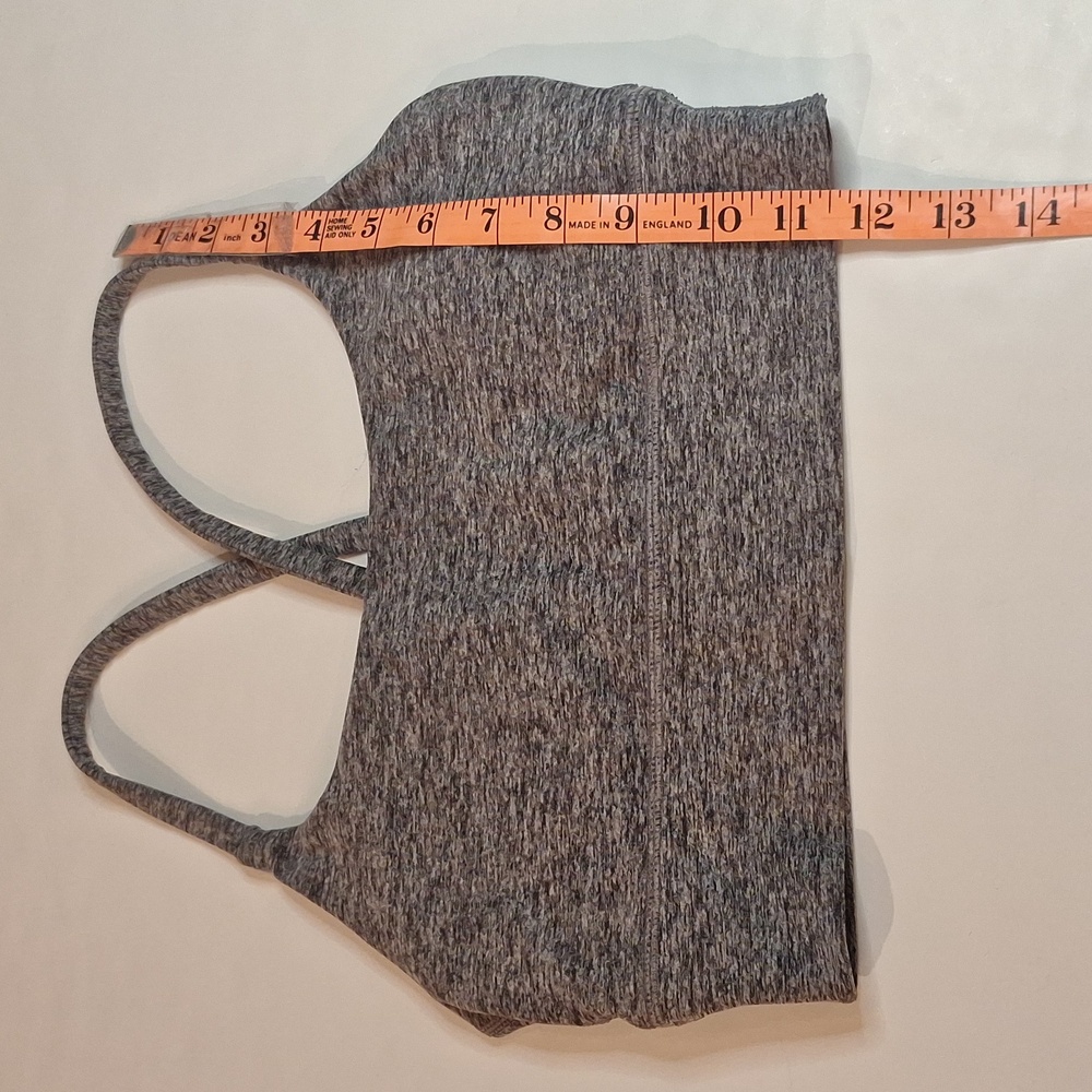 #146 Vuori Long Line Elevation Bra S Heather Gray T1305 - Picture 3 of 6
